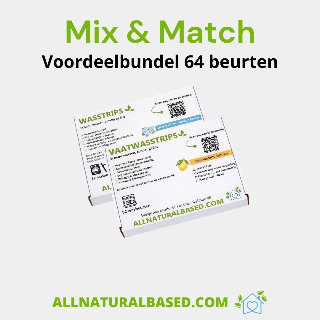 Mix & Match - 64 (vaat) wasbeurten.