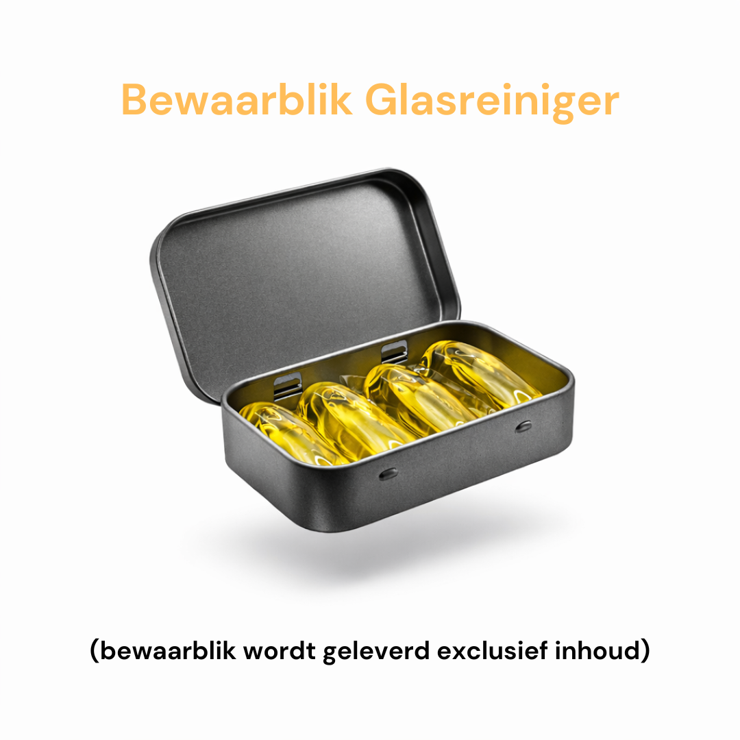 Bewaarblik pods Glasreiniger