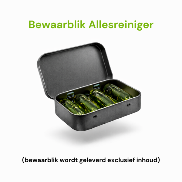 Bewaarblik pods Allesreiniger
