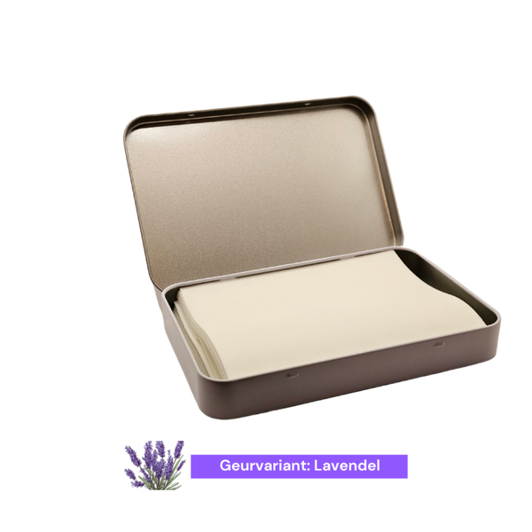 Bewaarblik wasstrips Lavendel