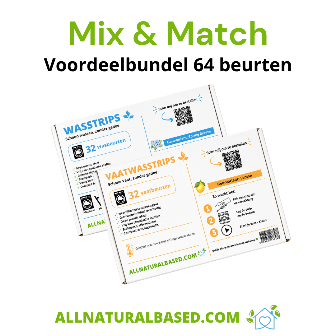 Mix & Match - 64 (vaat) wasbeurten.