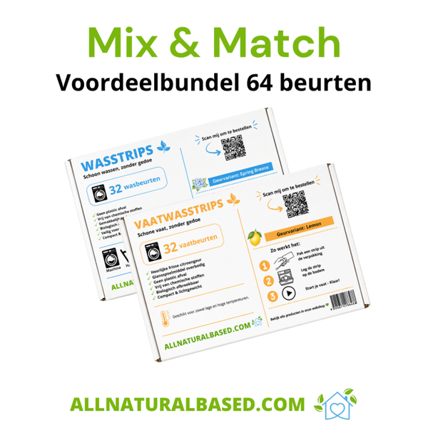 Mix & Match - 64 (vaat) wasbeurten.