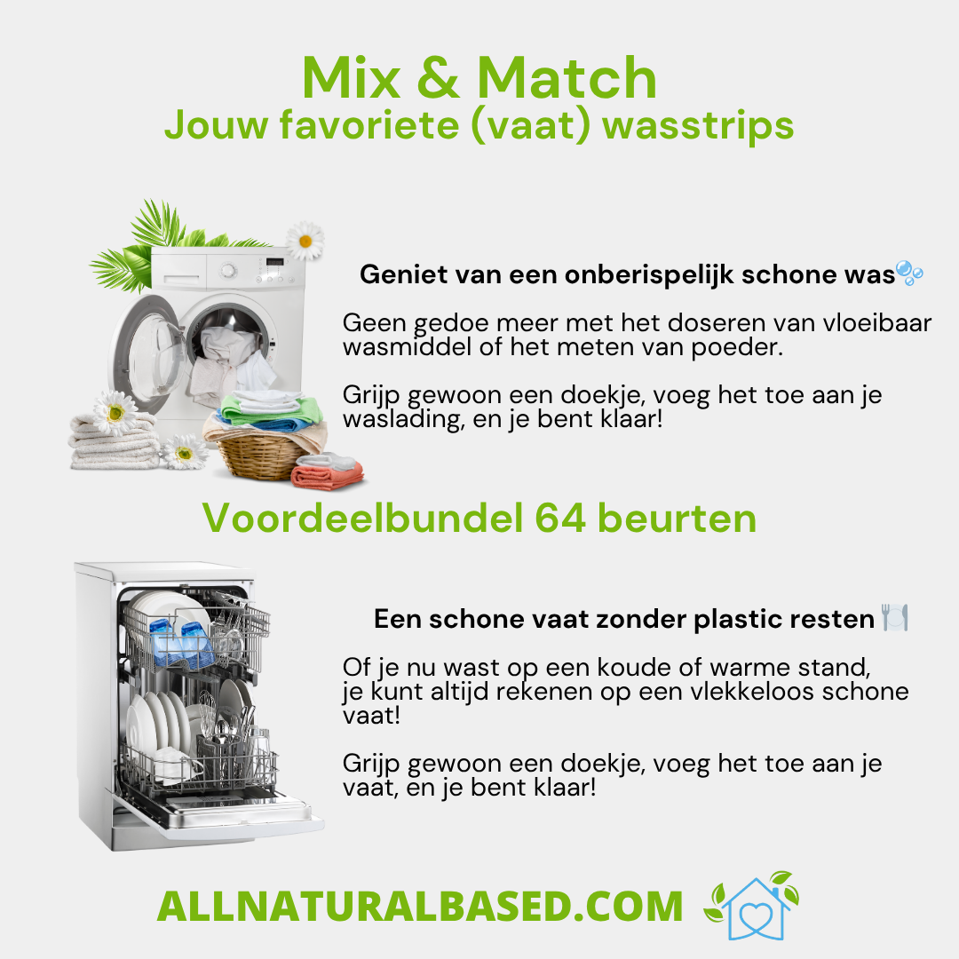 Mix & Match - Voordeelbundel 64 (vaat) wasbeurten.