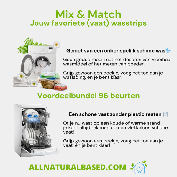 Mix & Match - 96 (vaat) wasbeurten.