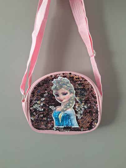 Elsa tasje met pailletjes roze