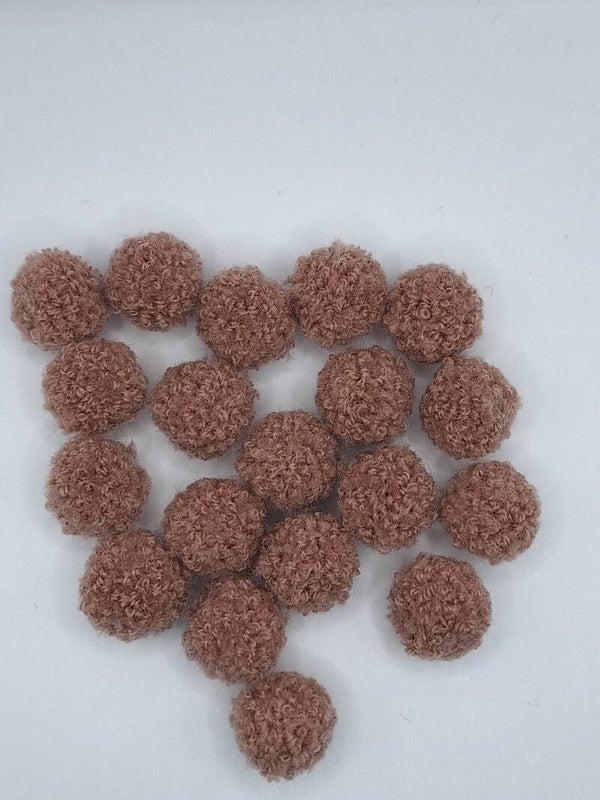 Pompom teddy oud roze 20mm