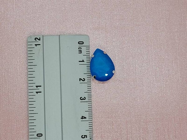 Blauw,zilveren basis