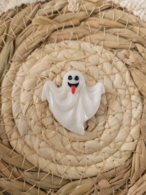 Halloween flatback spookje wit