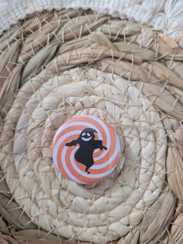 Halloween flatback button spook