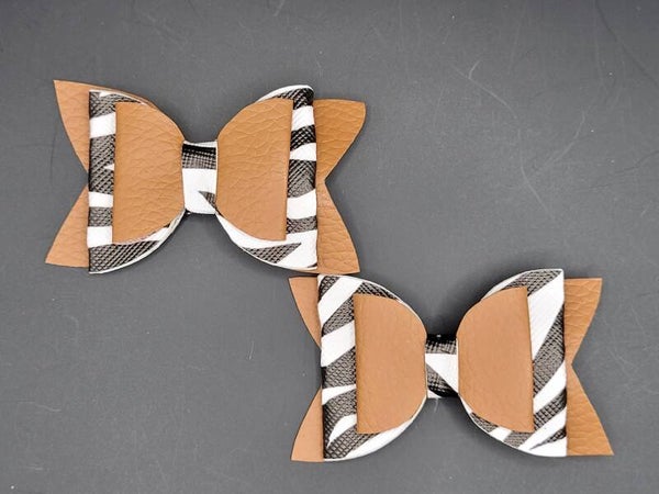 Setje zebra bruin