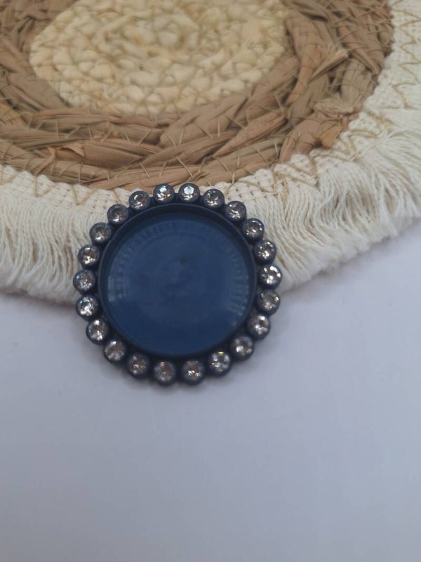 Button cap donker blauw