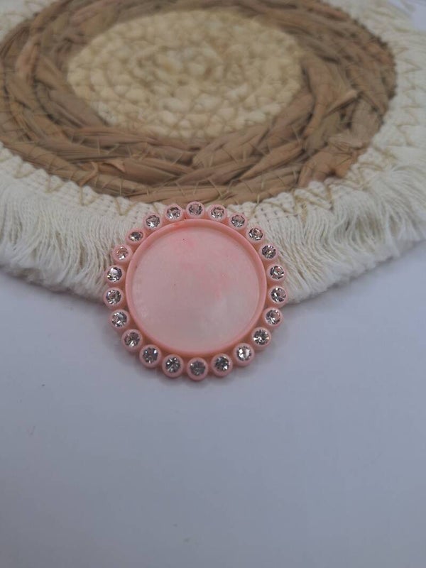 Button cap licht roze