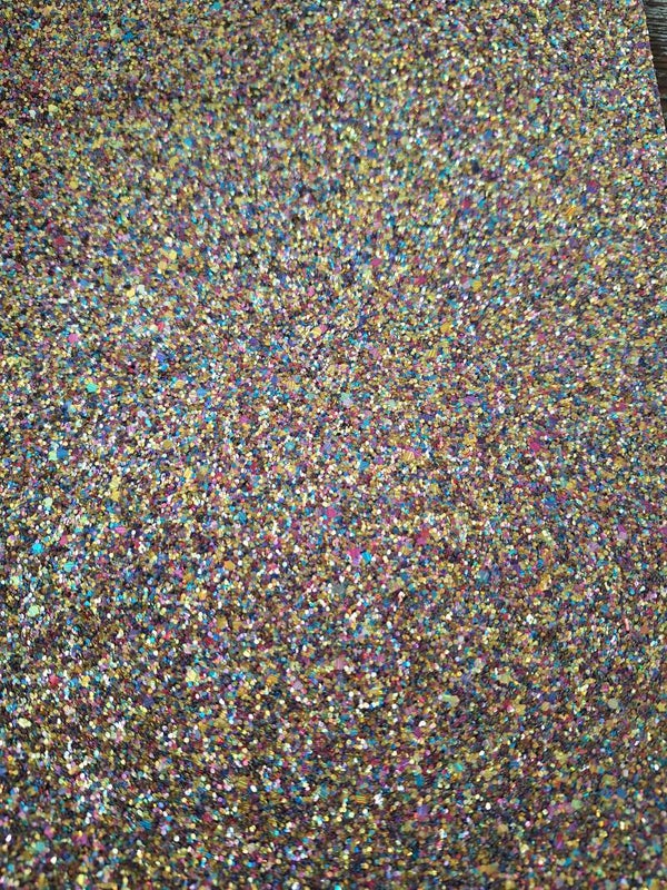 Grove glitter goud met roze #gg48