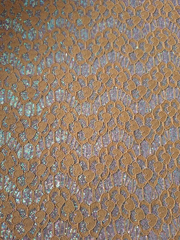 Grove glitter oker kant €#gg44