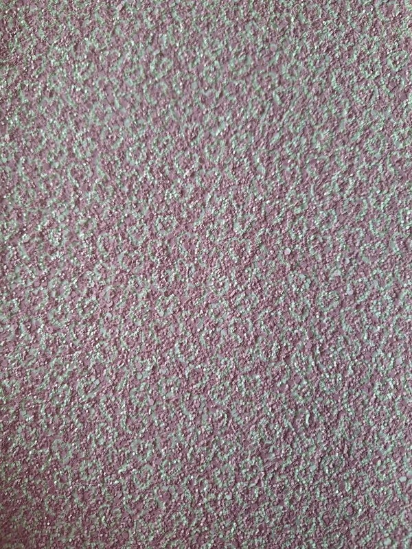 Print grove glitter roze met witte hartjes #pr38