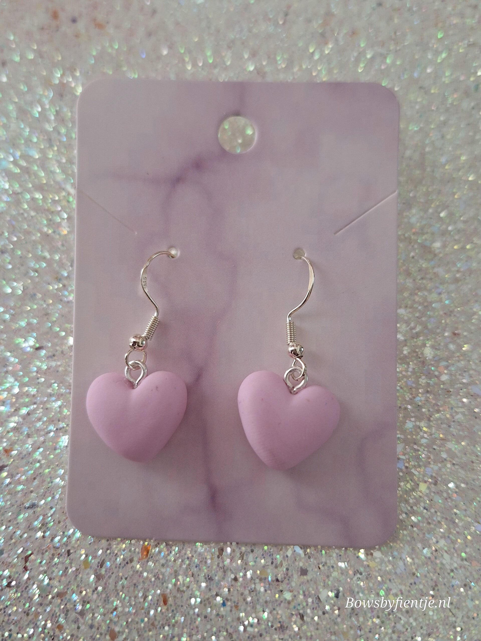 Oorbelletjes lichtroze hartjes