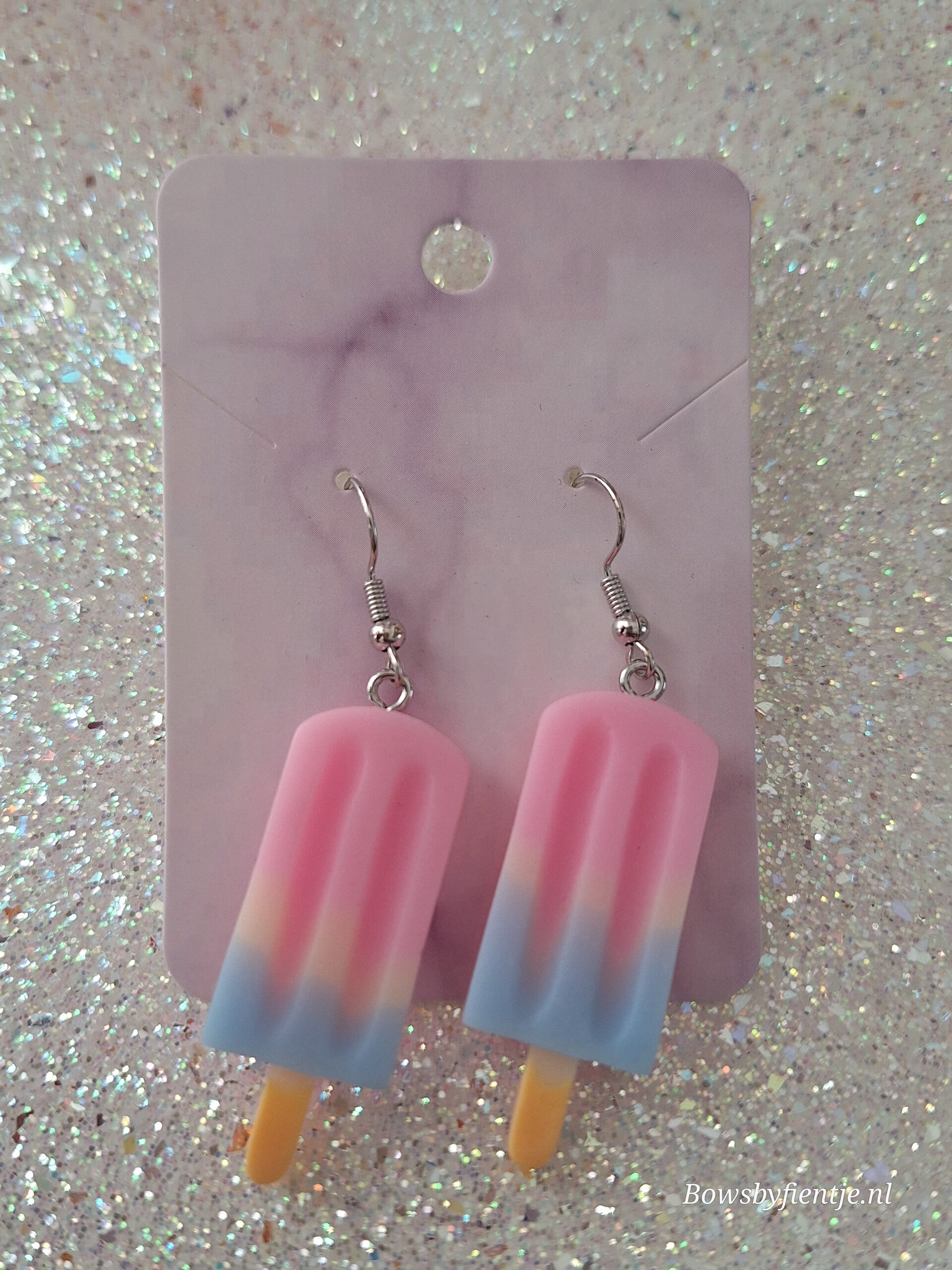 Oorbelletjes waterijsje roze