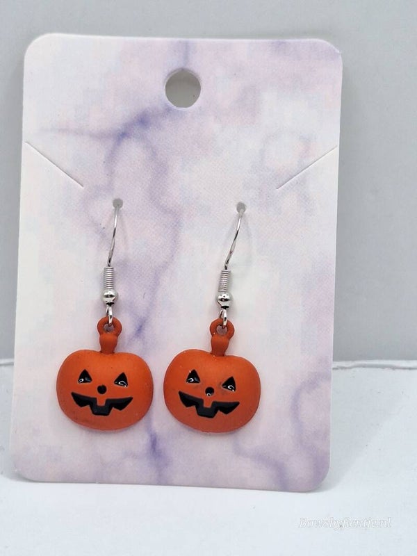 Halloween oorbelletjes pompoen