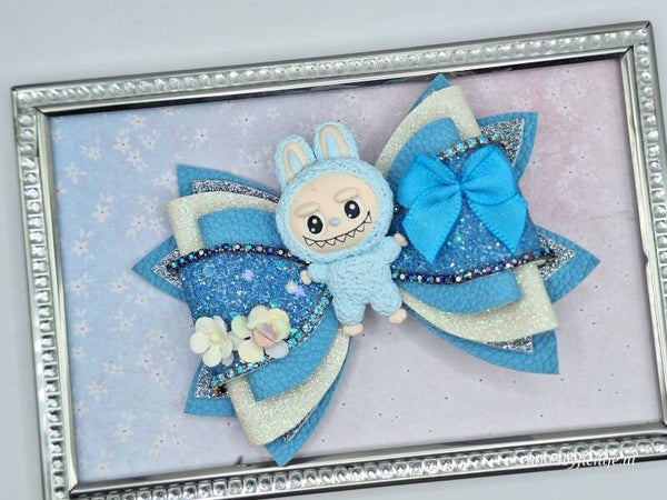 Haarstrik labubu blauw