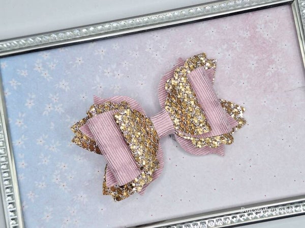 Haarstrik roze goud