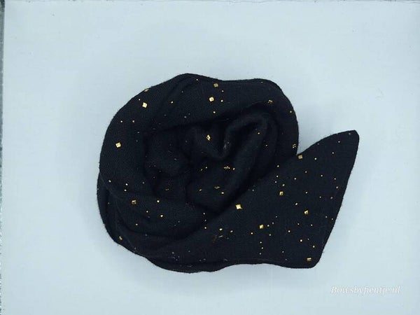 HappyTwist Black & Gold Studs