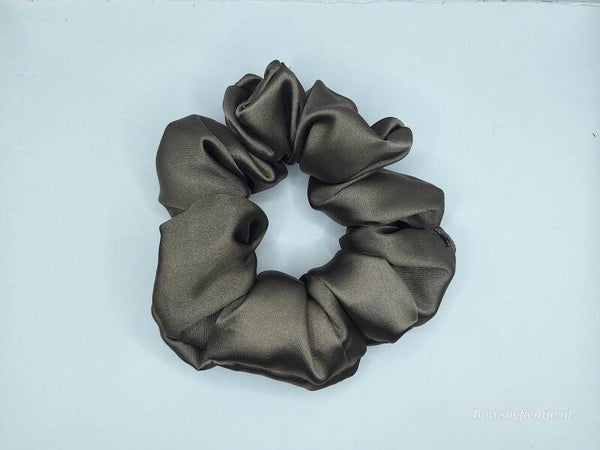 Scrunchie Taupe Satin