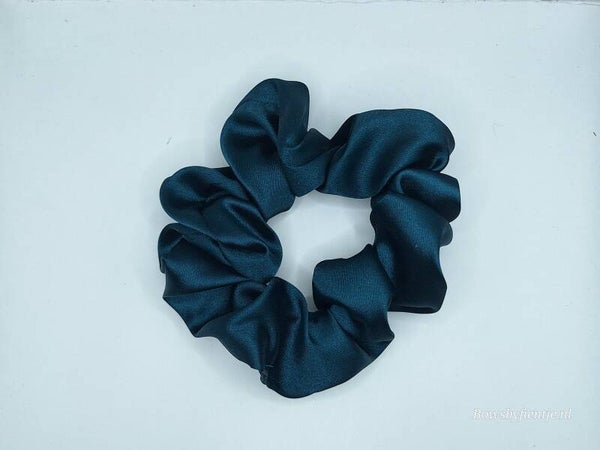 Scrunchie Petrol Satin