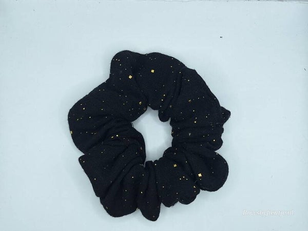 Scrunchie Black Studs
