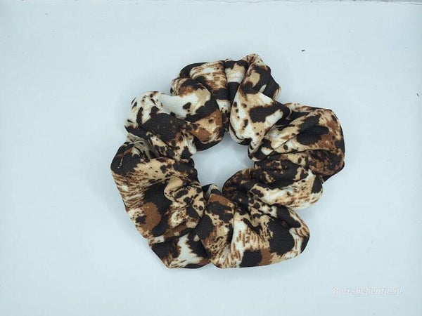 Scrunchie Mocha Leopard