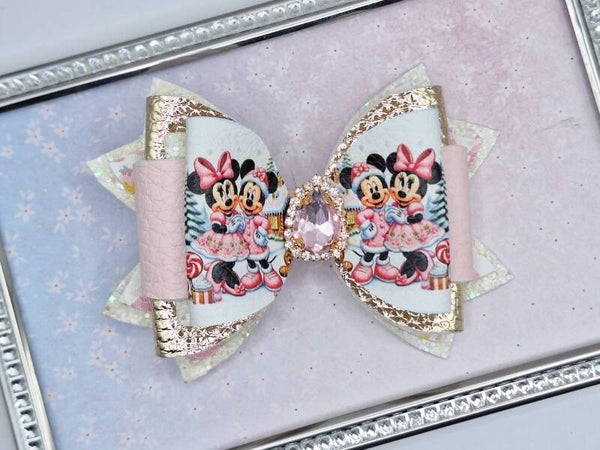 Kerst haarstrik Mickey en minnie