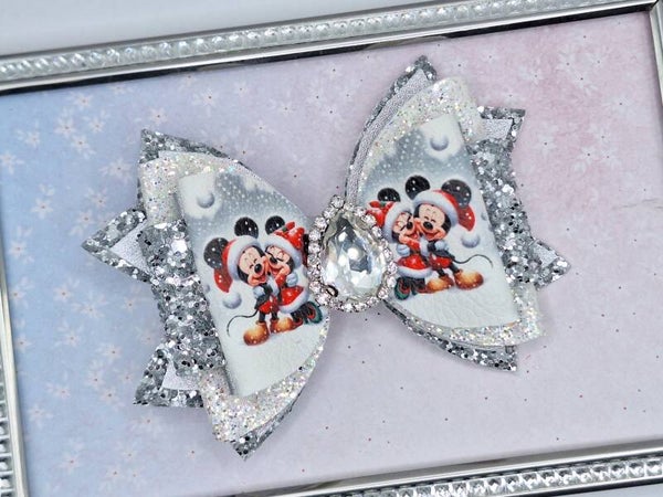 Kerst haarstrik Mickey en minnie