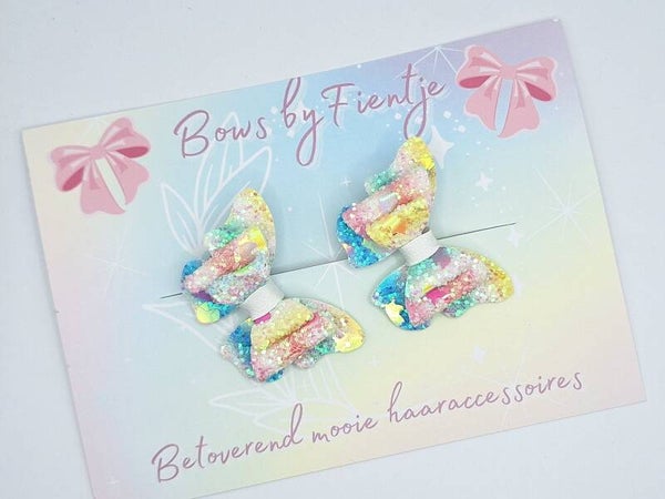 Vlinderstrikjes bright rainbow edition