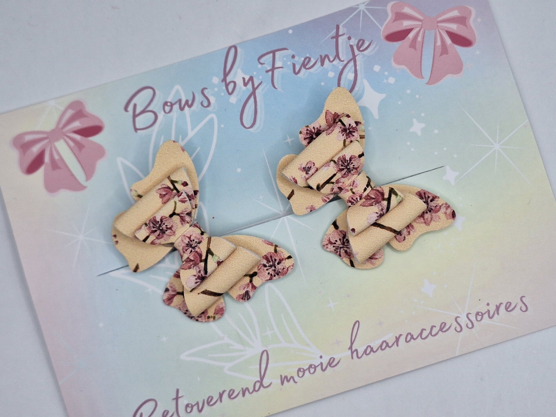 Vlinderstrikjes blossom pink