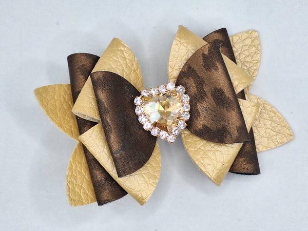 Haarstrik panterprint bruin