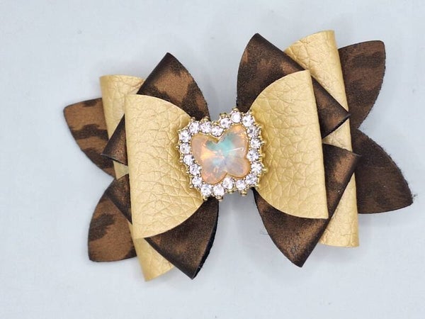 Haarstrik panterprint bruin