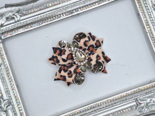 Haarstrik panterprint meet gouden glitters