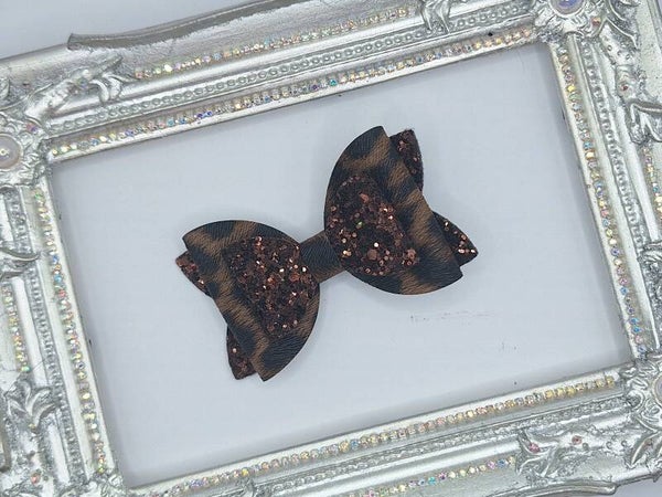 Haarstrik choco panterprint