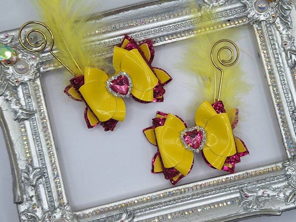 Pieten setje geel met roze