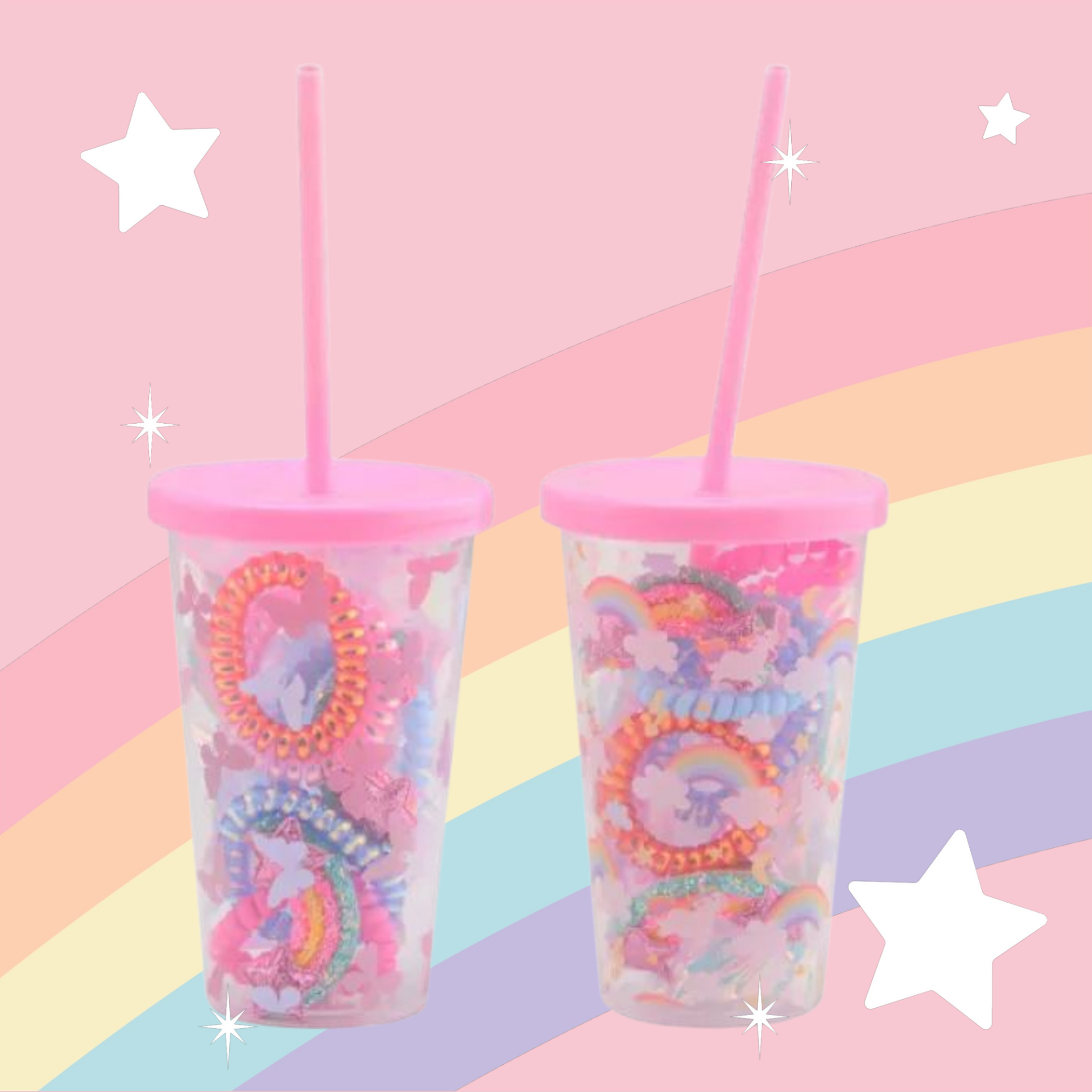 Haaraccessoires in drinkbeker