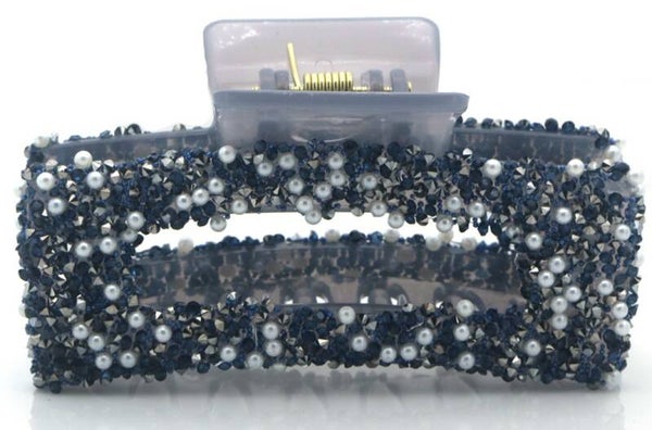 Haarklem dark blue pearls