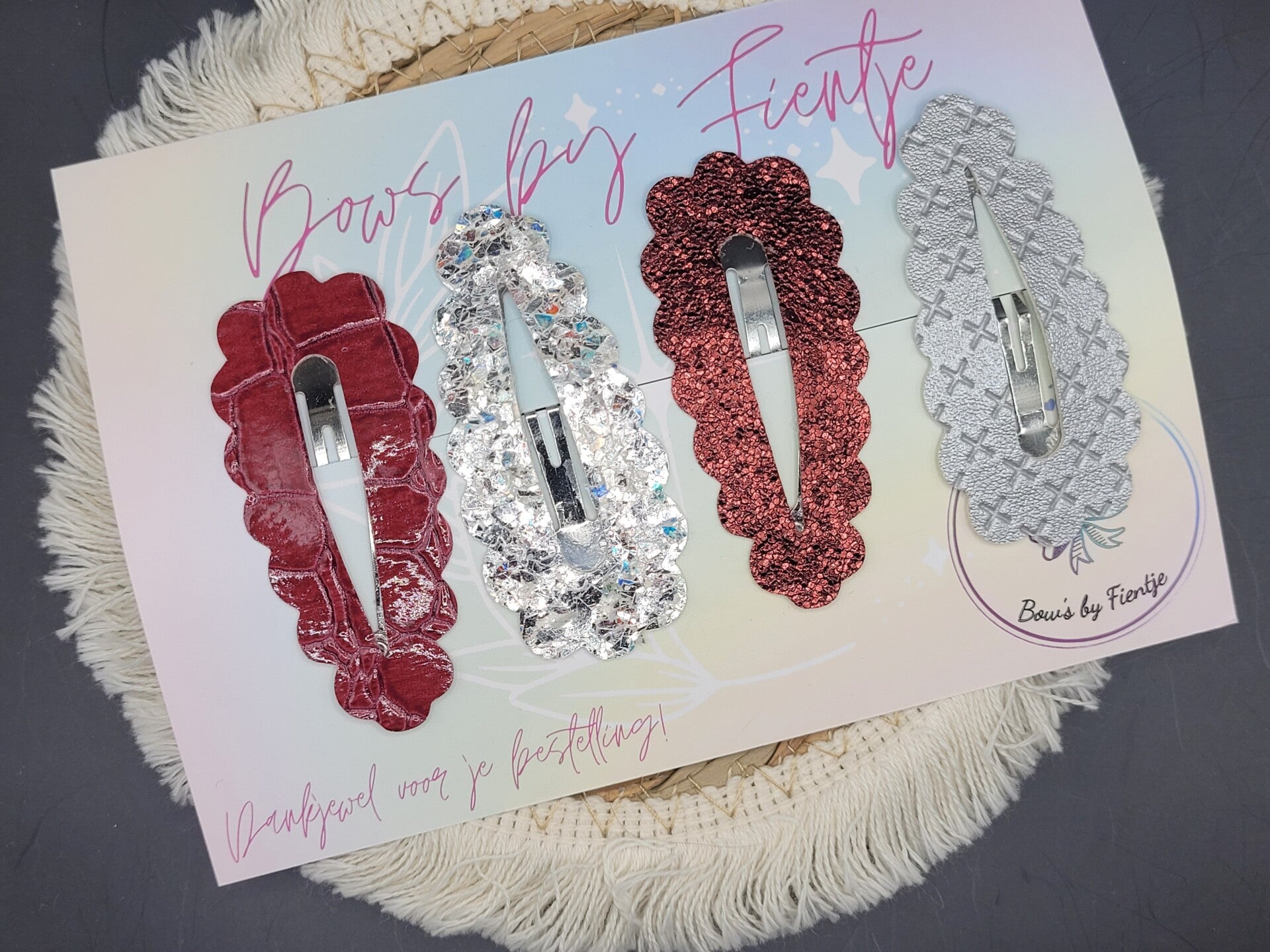 Klik-klak speldjes met schulprandje 6,5cm #45