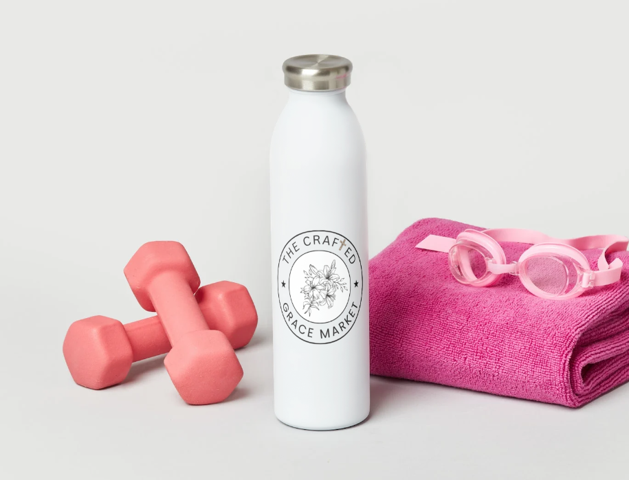 The Crafted Grace Market Water Bottle
