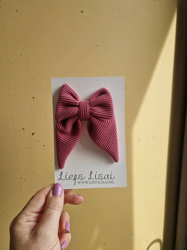 haarspeld strik | old rose