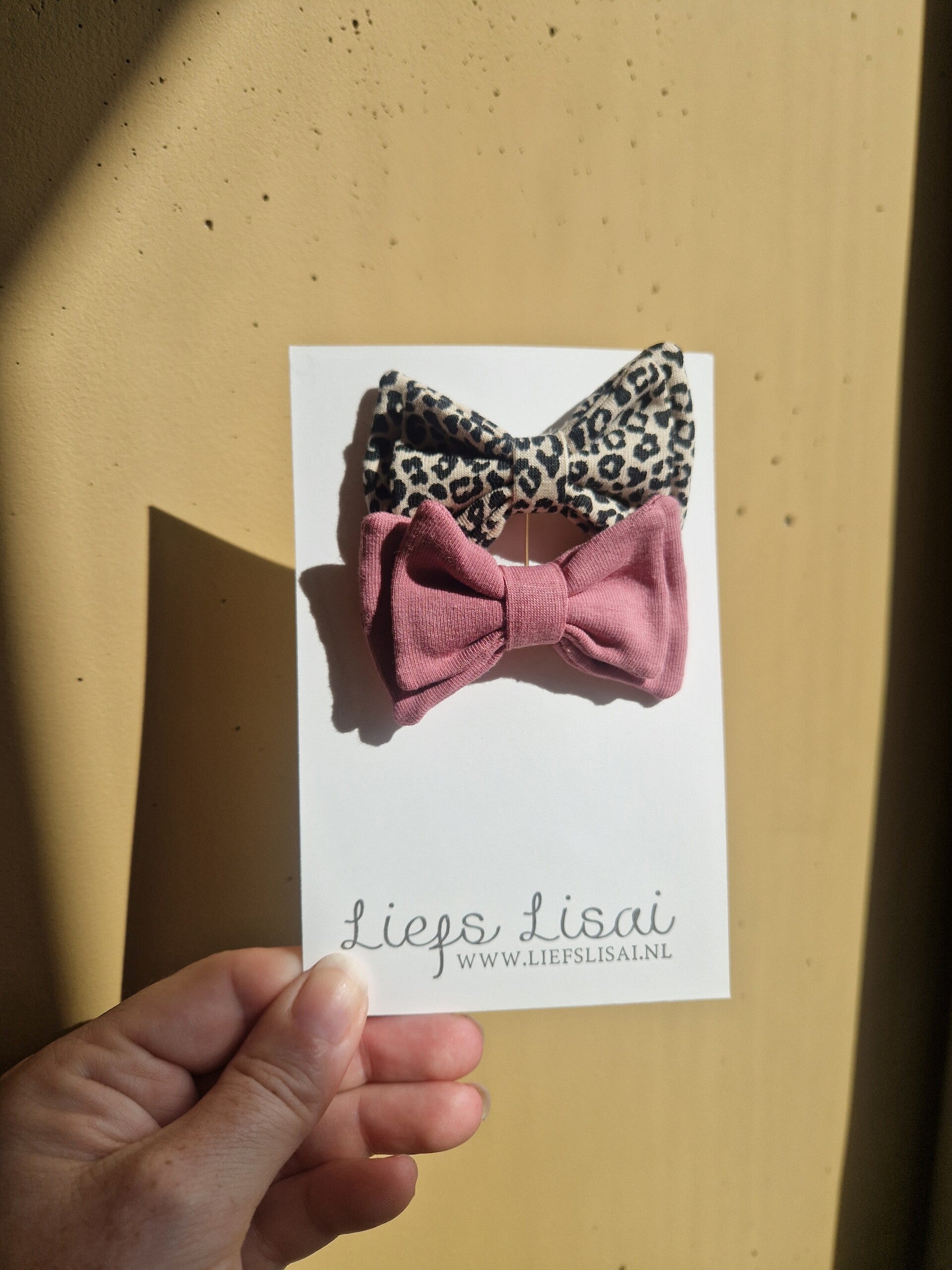 haarspeldjes strik set | leopard