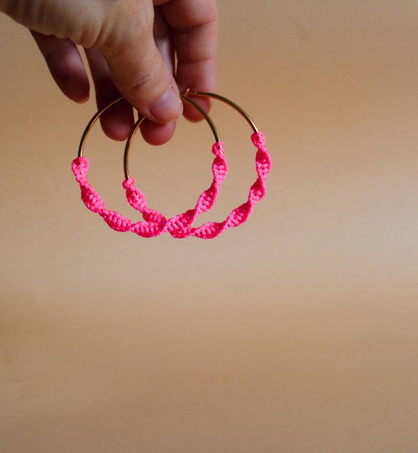 oorbellen - jamie | neon pink