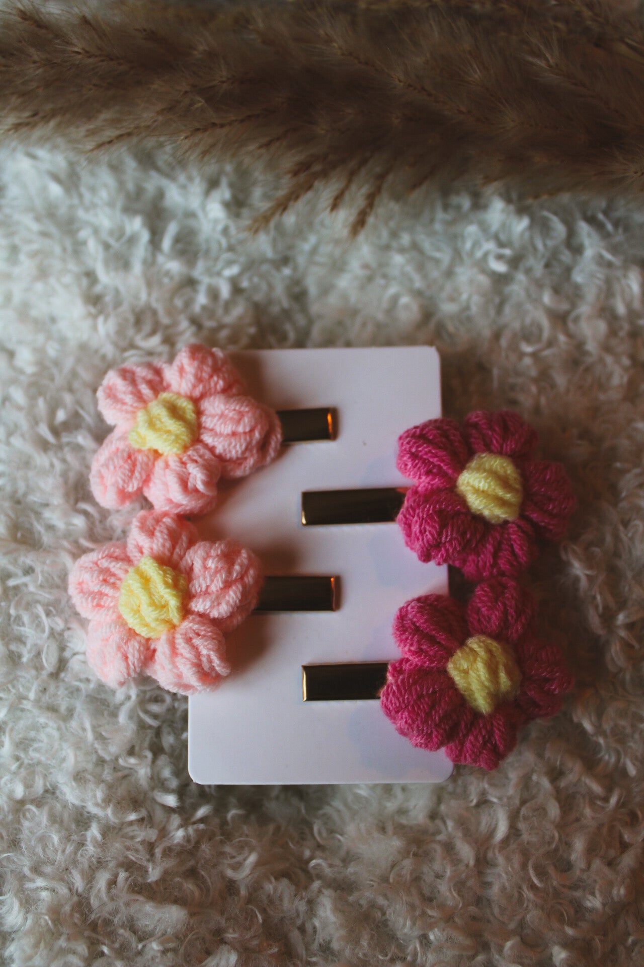 haarspeldjes | pink flowers