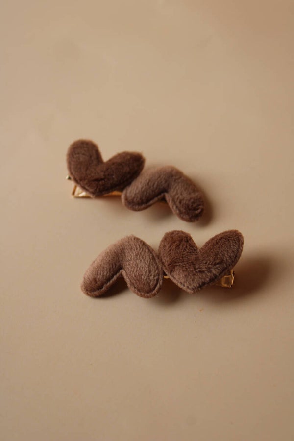 haarspeldjes | heart brown