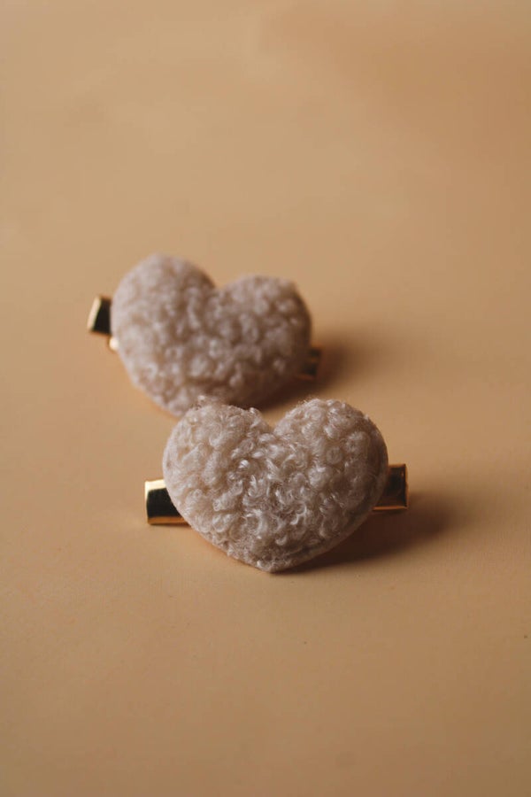 haarspeldjes | white teddy heart