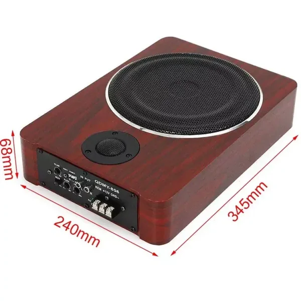 Compact 8" Under-Seat Active Subwoofer with Amp Kit