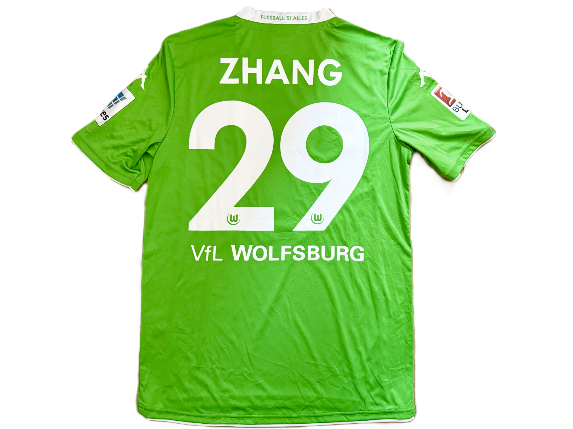 VfL Wolfsburg Home Shirt 2014/15 – Zhang Xizhe #29 – Kappa – Size L